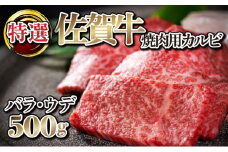 500g【佐賀牛】特選カルビ焼肉用（バラ・ウデ） C-588