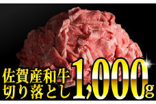 1000g 佐賀産和牛切り落とし（500g×2パック）【定期便12回】H-216