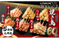 絶品！九州産焼鳥 5種盛合せ 60本（タレ付き）C-627