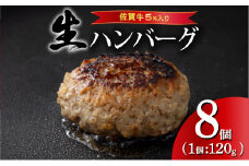 佐賀牛ハンバーグ120g×8個 ふっくらジューシー！