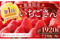 ☆赤い宝石☆佐賀県産いちごさん（240g✕8P）計1920g【順次配送】【数量限定】C-621