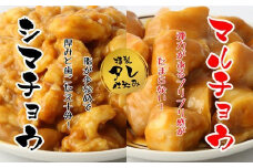 BN021　【みやき町坂本ストア社長厳選】味付けホルモン1kg　味付けマルチョウ（250ｇｘ2ｐ）・味付けシマチョウセット（250ｘ2Ｐ）