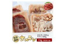 BN036  味付け牛タン500gと味付け牛ホルモン2種セット