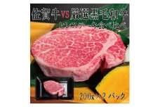 DX032_佐賀牛×厳選黒毛和牛　ヒレステーキ食べ比べ　200ｇ×2