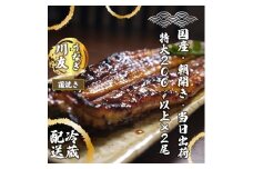 AK003_【冷蔵発送】朝開き国産うなぎ 当日発送２尾（1尾あたり約200～230ｇ） 蒲焼き（タレ付）国産鰻 ウナギ