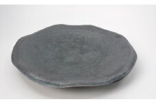 ED013　【 鉄釉錆平皿 】大皿 食器 陶芸品 焼物 陶器 工芸品 限定おしゃれ 佐賀 みやき町