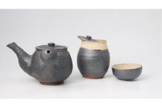 ED018　【鉄釉錆茶立】お茶 茶 茶缶 急須 セット 陶芸品 焼物 陶器 工芸品 限定 おしゃれ 佐賀 みやき町