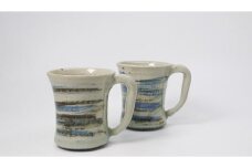ED022　【飛鉋マグカップ 二脚】珈琲 コーヒー 椀 コーヒーカップ セット お茶 茶 湯呑 食器 陶芸品 焼物 陶器 工芸品 限定 佐賀 おしゃれ みやき町