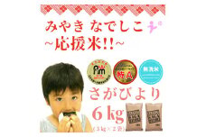 CIB69_【みやきなでしこ】応援米【無洗米】さがびより６㎏（３㎏×２袋）