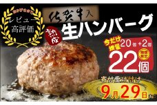 FM032_【最長半年待ちの大人気】佐賀牛入り熟成ハンバーグ20個＋2個【期間限定】
