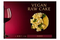 EG068_腸や皮膚の健康を維持する栄養素＜食物繊維11.6g、亜鉛9.8mg＞☆美容と健康に良いVegan raw cakeマンゴー【L】