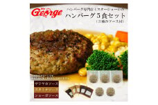 FT001 ミスタージョージ ハンバーグ5食セット（３種類のソース付き）