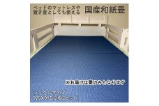 EZ034_和紙 畳 ベット用置き畳2枚セット（ ネイビー）
