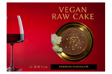 EG085_腸や皮膚の健康を維持する栄養素＜食物繊維24.1g、亜鉛9.6mg＞☆美容と健康に良いVegan raw cakeプレミアムチョコレート【M】
