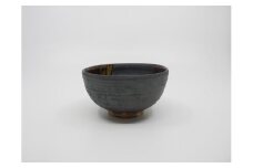 ED047_鉄釉錆半筒茶碗　１個