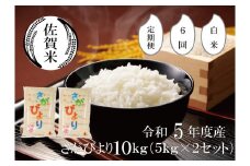 FE036_【6回定期便】令和5年産さがびより10kg(5kg×2セット)