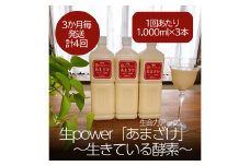 DV137_生命力アップ 生 power「あまざけ」 ～生きている酵素～【3本セット】3か月毎(全4回)