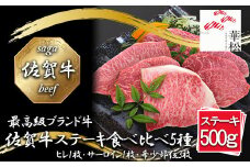 BL071_佐賀牛ステーキ食べ比べ5種500g（100g×5枚）
