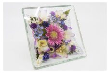 AV026_ボトルフラワー（スクウェアM）　プレゼント ギフト　花　おすすめ