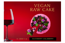 EG127_腸や皮膚の健康を維持する栄養素（食物繊維14g、亜鉛7.5㎎）☆美容と健康に良いVegan raw cakeブルーベリー&ブラックベリー【M】