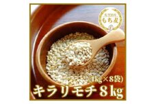 CIB98_佐賀県産『もち麦』８kg(１kg×８袋)【キラリモチ】