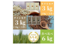 CIC02_佐賀県産『もち麦』食べ比べ！キラリモチ３kg、ダイシモチ３kg（計６㎏）