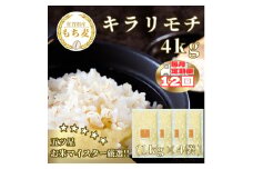 CIC15_【１２回定期便】キラリモチ４ｋｇ もち麦 キラリ もち麦ごはん