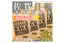 CIC25_『新米予約』令和７年産『さがびより』白米20㎏(５㎏×４袋)　※新米収穫後11月以降発送