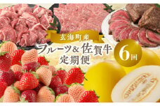 玄海町産フルーツ＆佐賀牛定期便【6回】