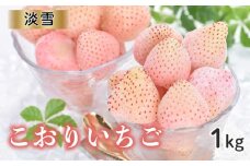 【数量限定！】こおりいちご　1kg　品種：淡雪（あわゆき）