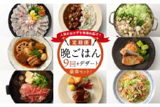 人気のおかずを毎週お届け！便利な晩ごはん定期便【全9回配送（初回デザート付）】
