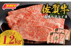 【最速配送】佐賀牛霜降りスライス 1.2kg（肩ロース）すき焼き・しゃぶしゃぶ用 ／ 牛肉 すき焼き 佐賀牛 赤身スライス しゃぶしゃぶ 肉 牛 霜降り 黒毛和牛 牛肉 すきやき スライス 肩ロース肉 佐賀県 玄海町 