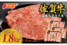 【最速配送】佐賀牛霜降りスライス 1.8kg（肩ロース）すき焼き・しゃぶしゃぶ用 ／ 牛肉 すき焼き 佐賀牛 赤身スライス しゃぶしゃぶ 肉 牛 霜降り 黒毛和牛 牛肉 すきやき スライス 肩ロース肉 佐賀県 玄海町 