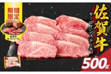 【9月配送】佐賀牛サーロインステーキ 500g（250g×2）+ 佐賀牛ローストビーフ 1本 ／ 牛肉 肉 お肉 佐賀牛 霜降り サーロイン A5 A4 a5 a4 黒毛和牛 ブランド牛 国産 佐賀県 玄海町 冷凍 人気 おすすめ 送料無料 
