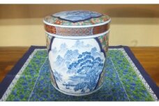 永遠の壷（骨壺・鳳凰山水）神田陶器店 骨つぼ 終活 こつつぼ 故人 供養 A170-6
