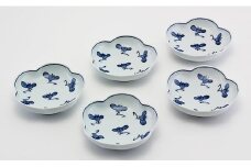 源右衛門窯 染付梅花 梅型 小皿 食器 皿 有田焼 A65-31