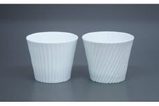 中仙窯 白磁線彫蕎麦猪口セット（中尾純作） A40-101