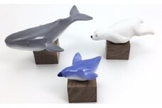 有田焼 海の生き物① シロクマ・クジラ・ペンギン 木台付 マルコウ陶苑 A11-10