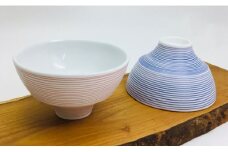 有田焼象嵌（ぞうがん）ちゃわん 赤・青セット マルコウ陶苑 A14-26