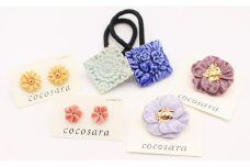 cocosara FLOWER ヘアゴム・ブローチ・ピアスのセット A25-180