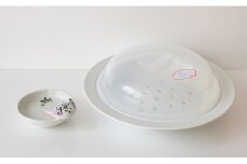 【訳あり】スチームメイト(白）＆手描きの動物お玉たて（ふくろう） 東洋セラミックス A10-168