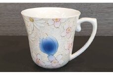 有田焼 ブルーが映えるチェリーブラッサムのマグカップ【中山陶和堂】食器 うつわ 器 磁器 陶磁器 コップ カップ マグカップ 花 桜 さくら チェリーブロッサム ブルー 青 母の日 贈り物 ギフト A45-322