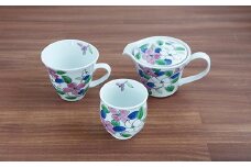 有田焼 花もよう(ハナミズキ)ティーセット よう楽庵・たかす A45-90