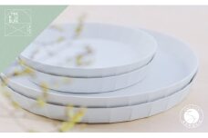 有田焼 UTSUA PlateMedium & Plate Small / Matt white オシャレなプレート 4枚セット【まるぶんオリジナル】食器 器 うつわ 皿 プレート ミディアム シンプル おしゃれ ホワイト A40-380