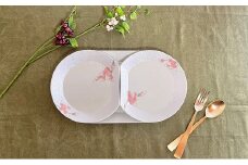 田清窯 組める有田焼 煌めく木蓮花 プレート皿 大 3枚セット A60-37