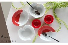 有田焼 グラタン皿・ボウル・豆小鉢６点セット【レッド】 松尾陶器 A30-226