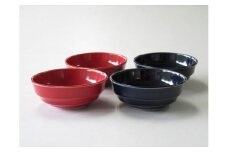 有田焼 赤釉&墨ルリ 波紋鉢 小 4個セット ARITA PORCELAIN LAB【アリタポーセリンラボ】食器 器 うつわ 磁器 陶磁器 4枚 セット ペア 皿 小鉢 ボウル マルチボウル デザート皿 スープ皿 サラダボウル モダン シンプル 赤 青 レッド ブルー A30-591