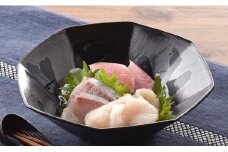 乃利陶窯 五臓六腑が喜ぶ【こくようせき】黒曜石八角多用鉢 A20-309