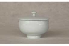 現代の名工 矢鋪與左衛門作【白磁煎茶碗 蓋付き】有田焼 A60-40