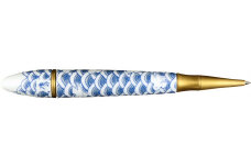李荘窯 有田焼ボールペン「染付波千鳥」 A300-43
